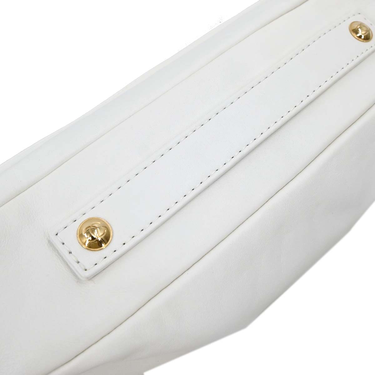 Chanel 2008-2009 White Lambskin Rodeo Drive Shoulder Bag