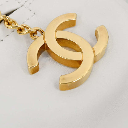 Chanel 2008-2009 White Lambskin Rodeo Drive Shoulder Bag