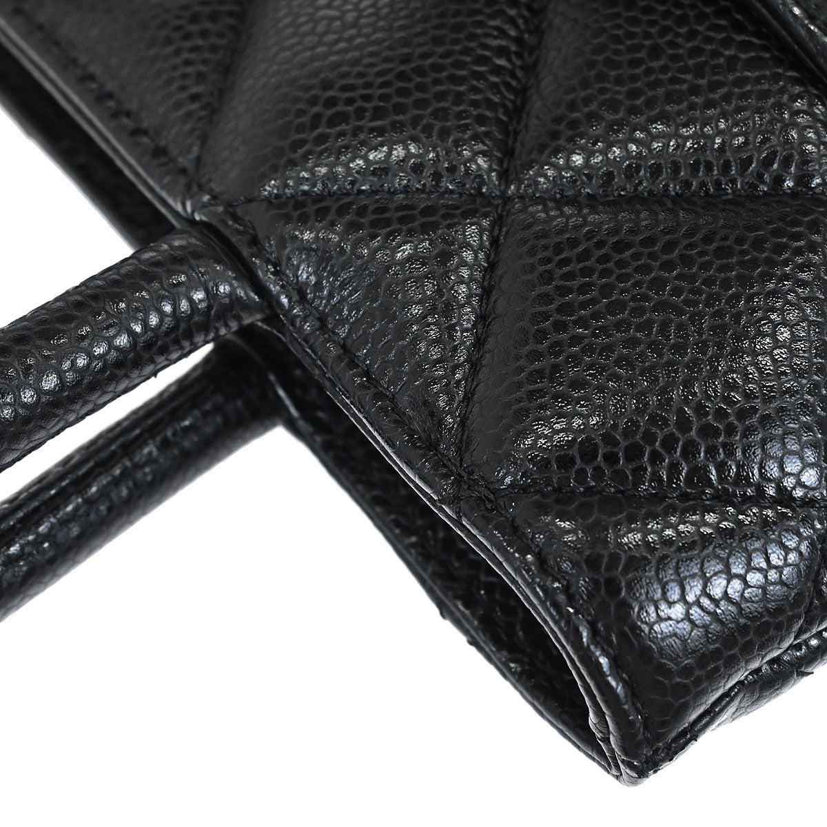 Chanel Black Caviar Skin Medallion Tote Handbag