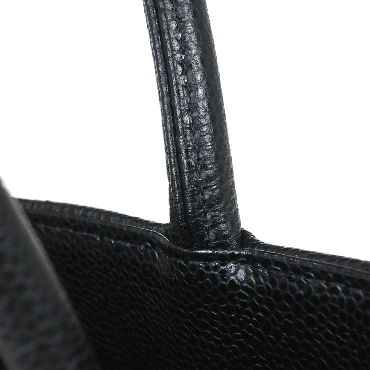 Chanel Black Caviar Skin Medallion Tote Handbag