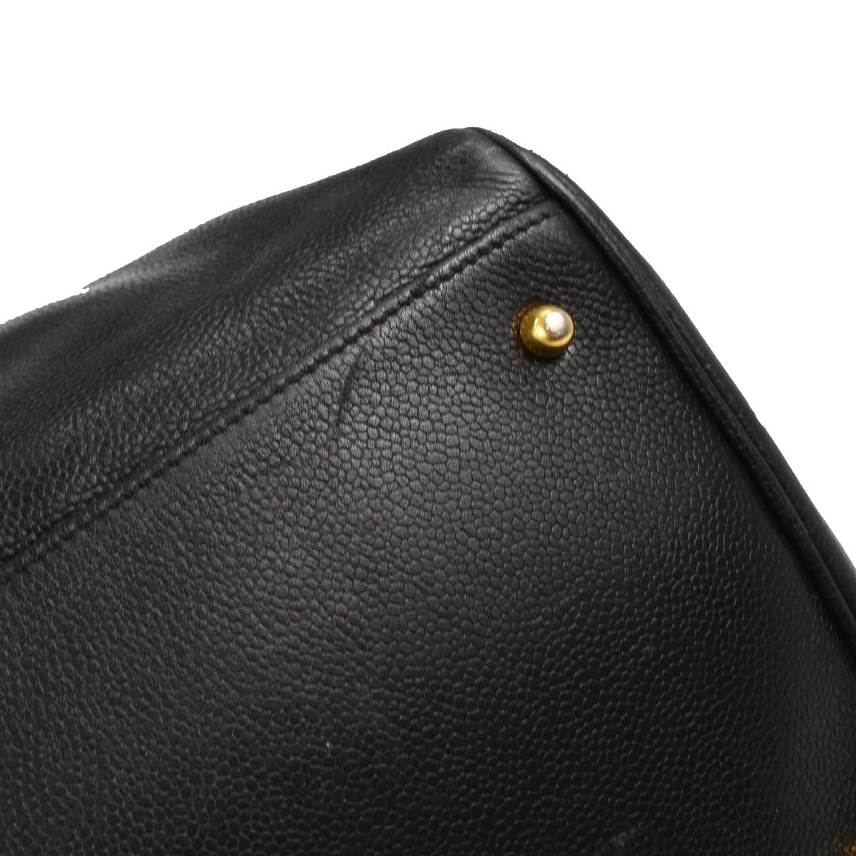Chanel Black Caviar Skin 2way Duffle Shoulder Handbag