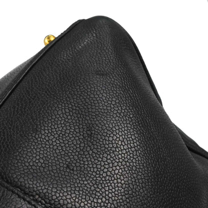 Chanel Black Caviar Skin 2way Duffle Shoulder Handbag