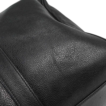 Chanel Black Caviar Skin 2way Duffle Shoulder Handbag