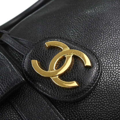 Chanel Black Caviar Skin 2way Duffle Shoulder Handbag