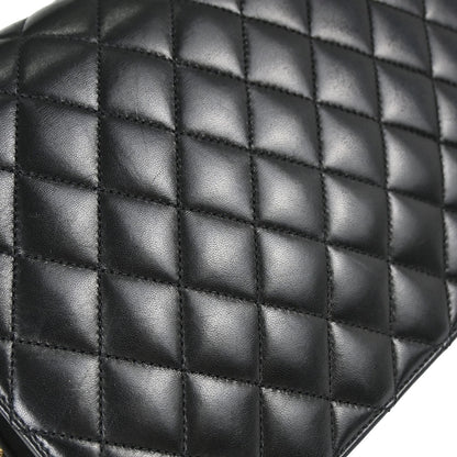 Chanel 2010-2011 Black Lambskin Turnlock Medium Half Flap Shoulder Bag