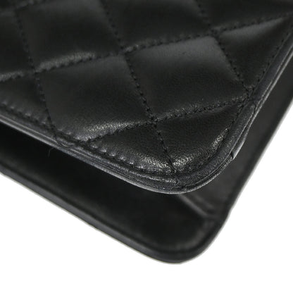 Chanel 2010-2011 Black Lambskin Turnlock Medium Half Flap Shoulder Bag