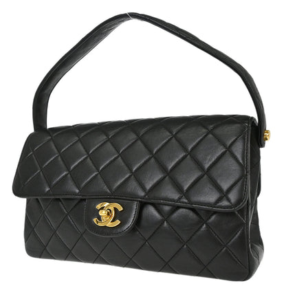 Chanel 1996-1997 Black Lambskin Double Sided Classic Flap Handbag