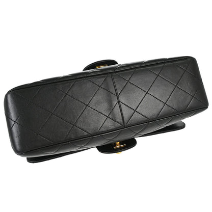 Chanel 1996-1997 Black Lambskin Double Sided Classic Flap Handbag