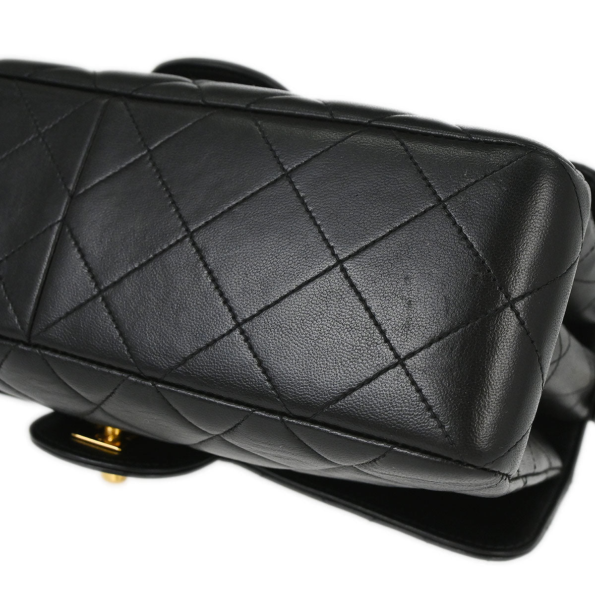 Chanel 1996-1997 Black Lambskin Double Sided Classic Flap Handbag