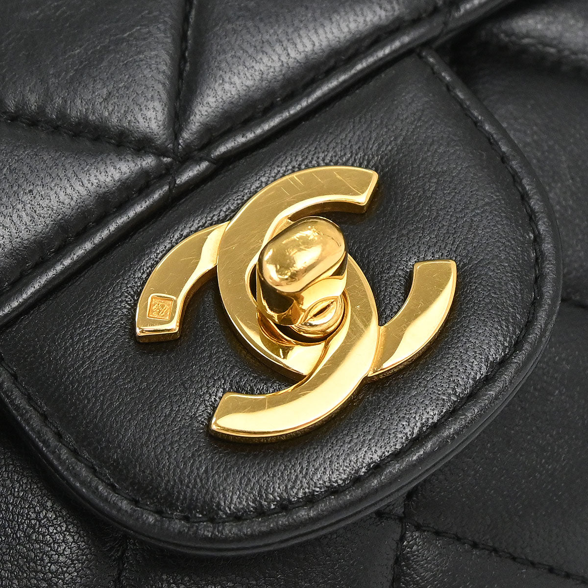 Chanel 1996-1997 Black Lambskin Double Sided Classic Flap Handbag