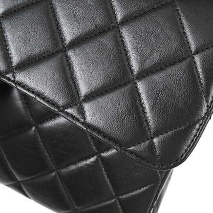 Chanel 1996-1997 Black Lambskin Double Sided Classic Flap Handbag