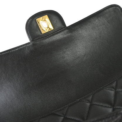 Chanel 1996-1997 Black Lambskin Double Sided Classic Flap Handbag