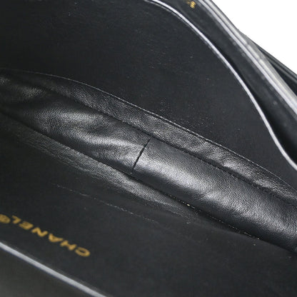 Chanel 1996-1997 Black Lambskin Double Sided Classic Flap Handbag