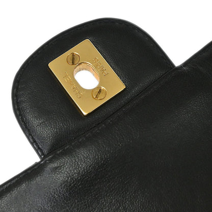 Chanel 1996-1997 Black Lambskin Double Sided Classic Flap Handbag
