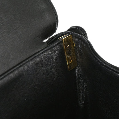 Chanel 1996-1997 Black Lambskin Double Sided Classic Flap Handbag