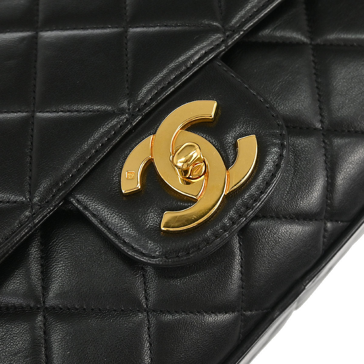 Chanel 1994-1996 Black Lambskin Camera Bag Large
