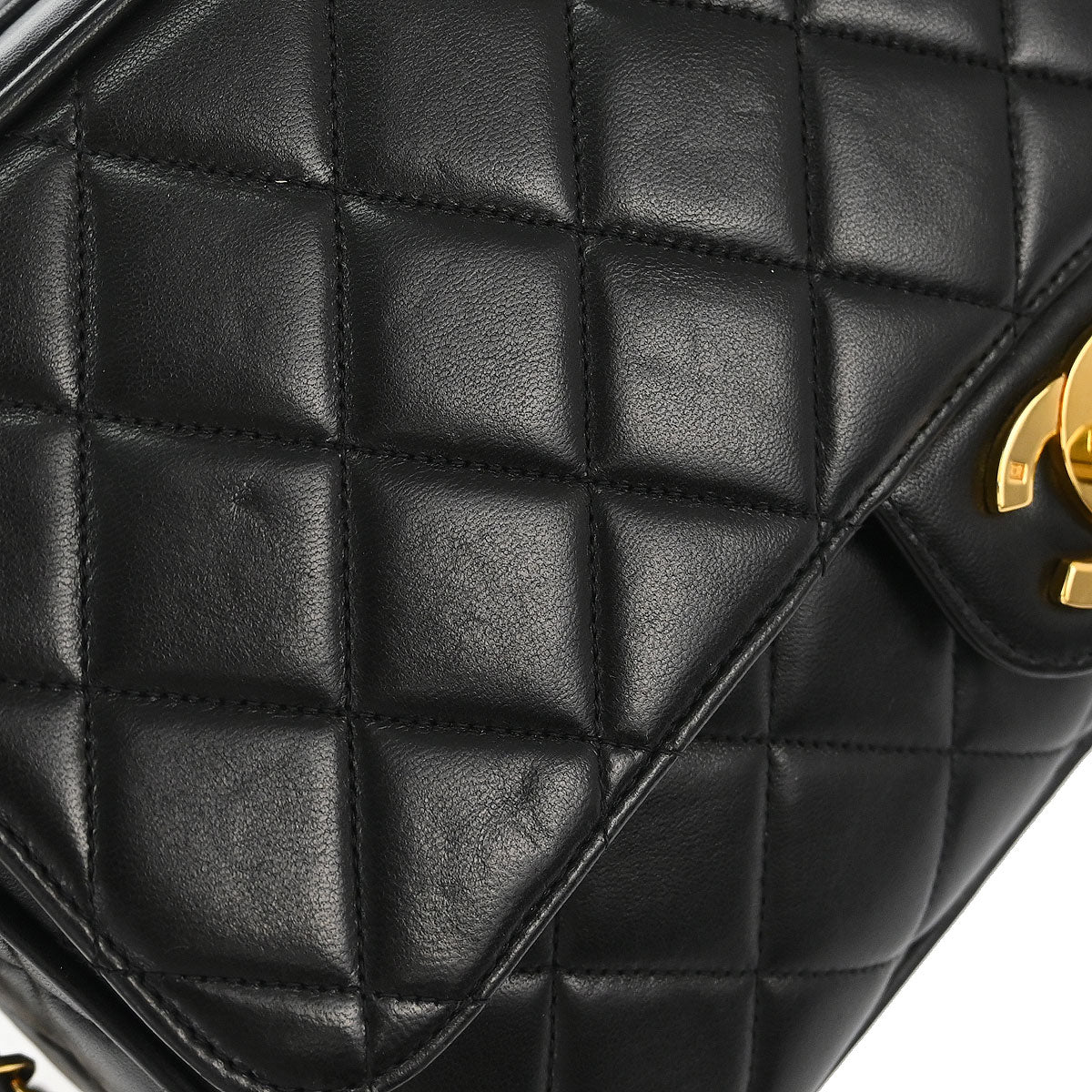 Chanel 1994-1996 Black Lambskin Camera Bag Large