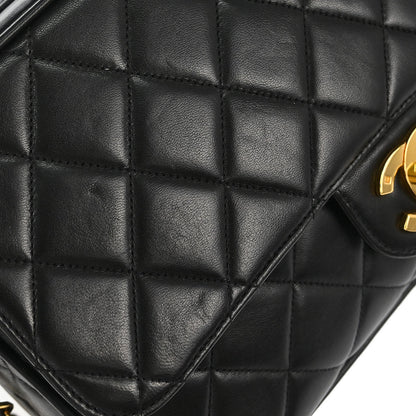 Chanel 1994-1996 Black Lambskin Camera Bag Large