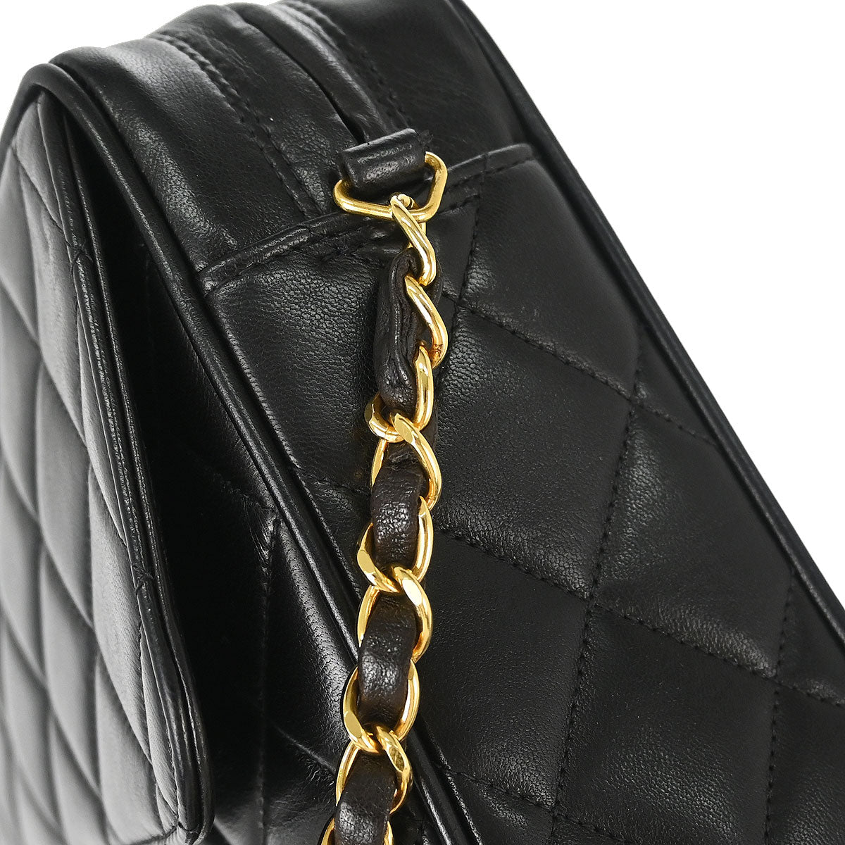 Chanel 1994-1996 Black Lambskin Camera Bag Large