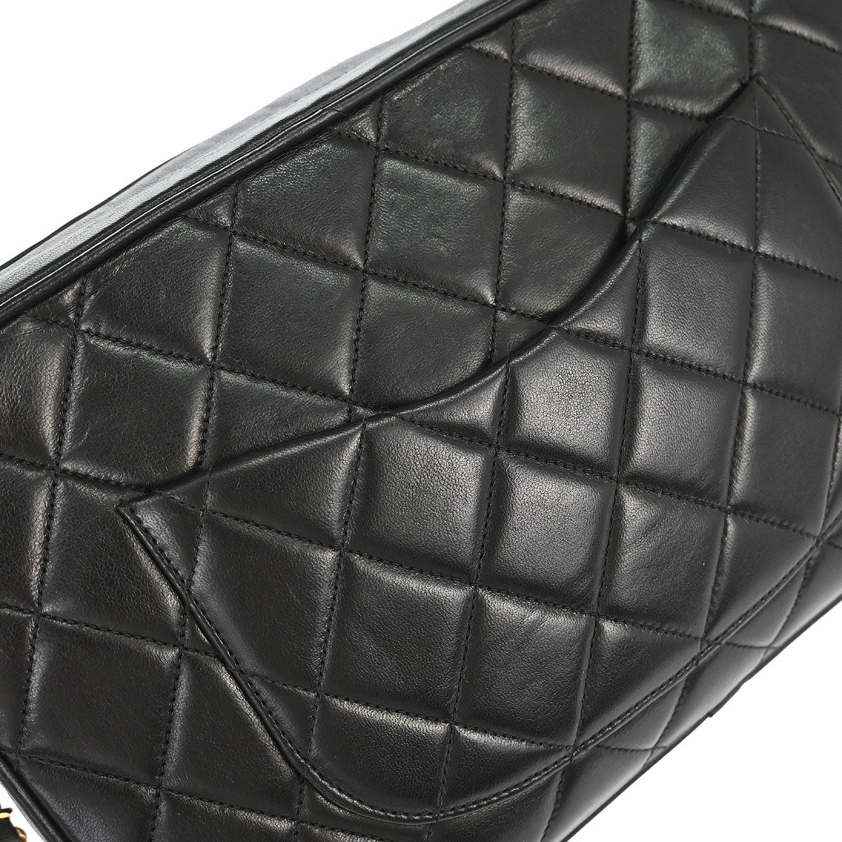 Chanel 1994-1996 Black Lambskin Camera Bag Large