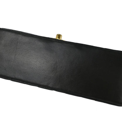 Chanel 1991-1994 Black Lambskin Small Diana Shoulder Bag