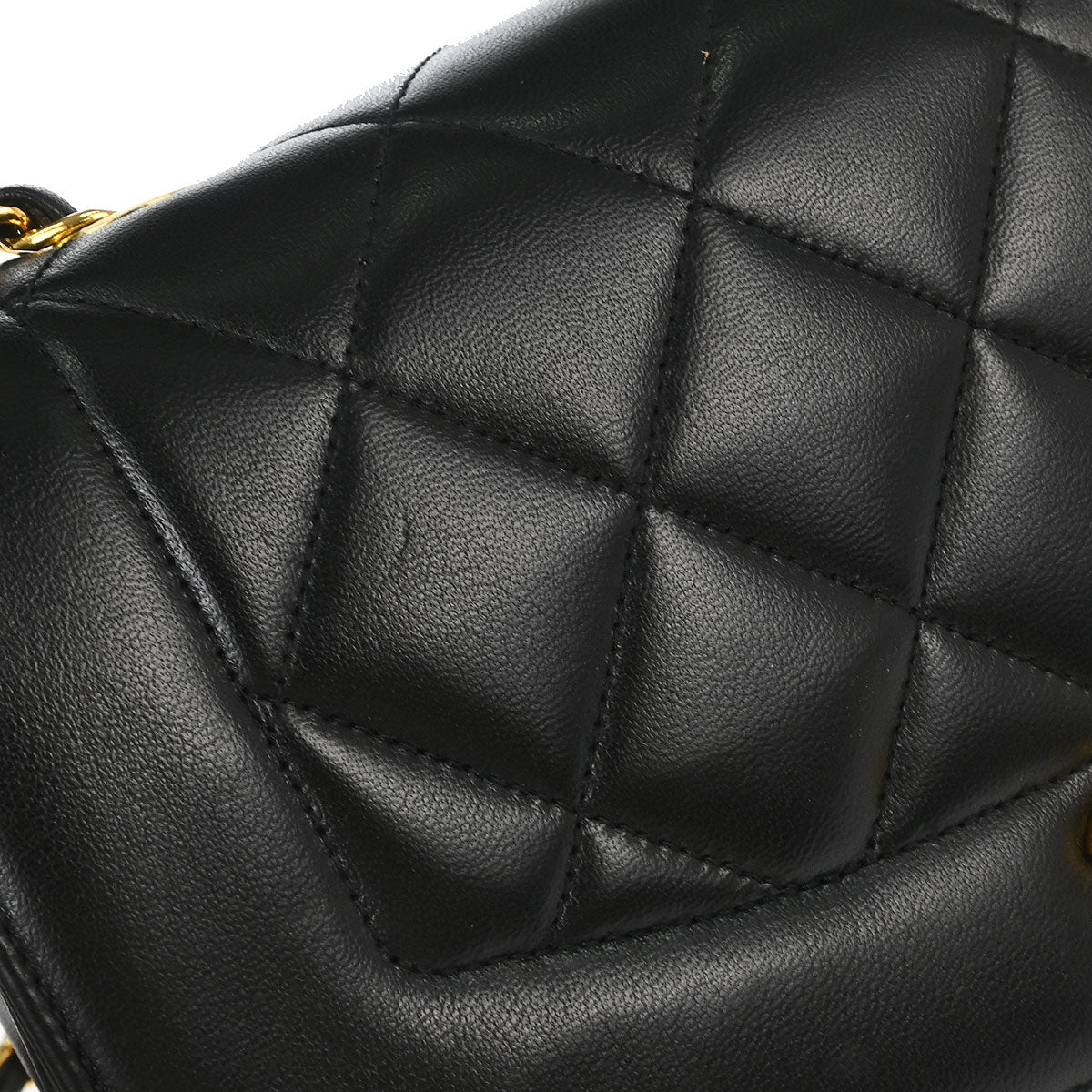 Chanel 1991-1994 Black Lambskin Small Diana Shoulder Bag