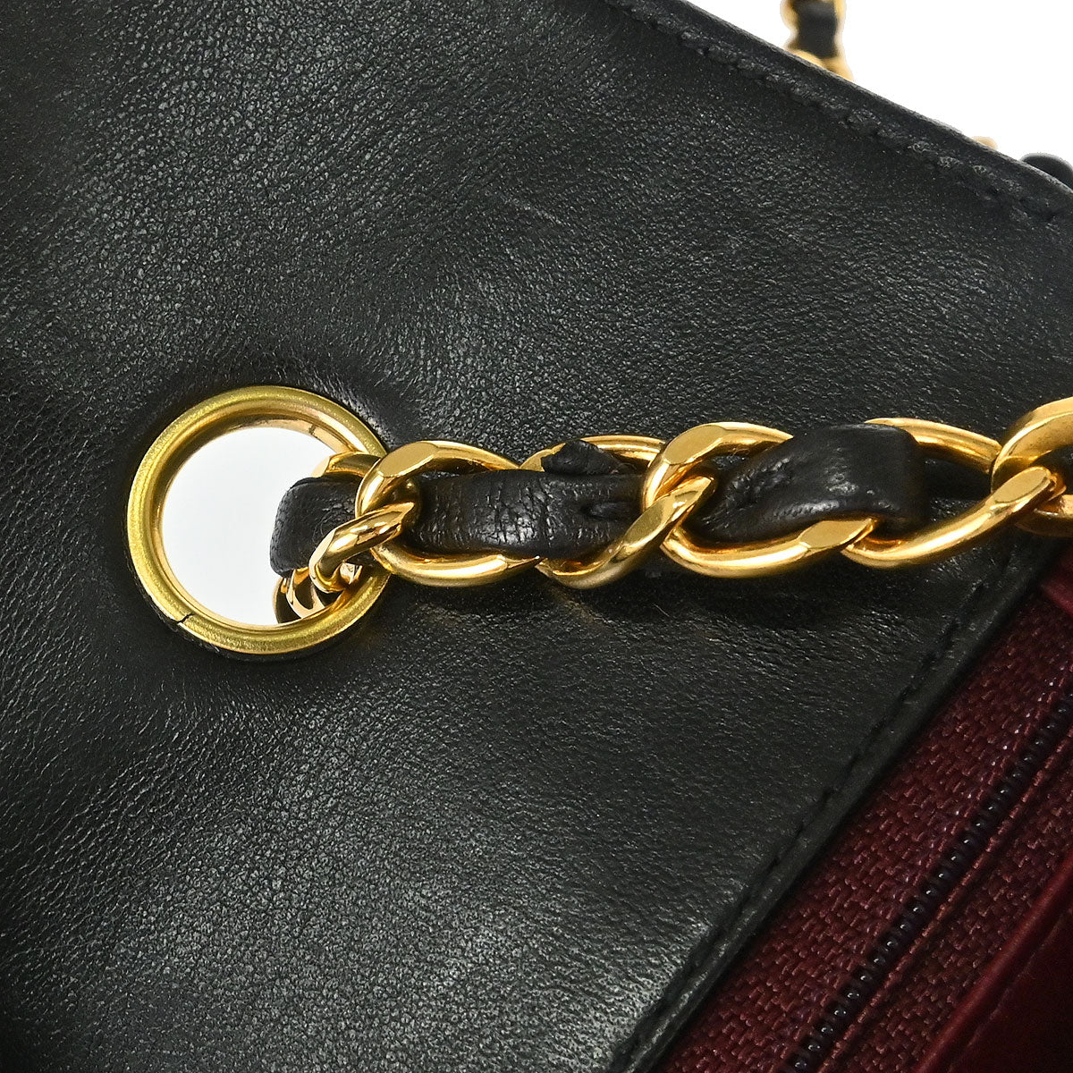 Chanel 1991-1994 Black Lambskin Small Diana Shoulder Bag