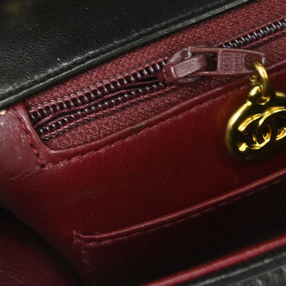 Chanel 1991-1994 Black Lambskin Small Diana Shoulder Bag