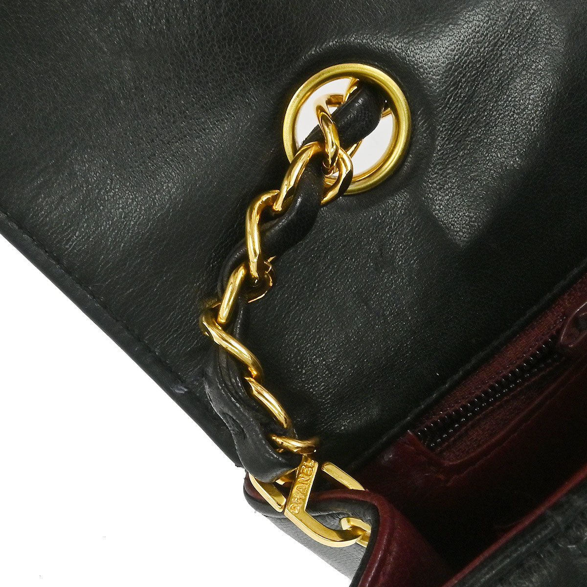 Chanel 1991-1994 Black Lambskin Small Diana Shoulder Bag