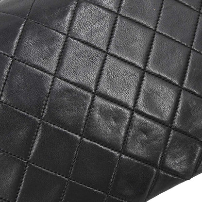 Chanel 1989-1991 Black Lambskin Classic Square Flap Shoulder Bag 20