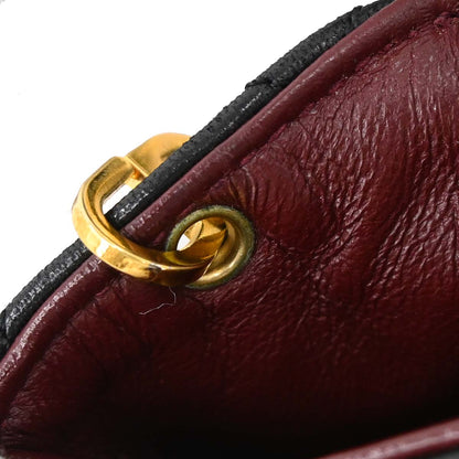Chanel 1989-1991 Black Lambskin Classic Square Flap Shoulder Bag 20