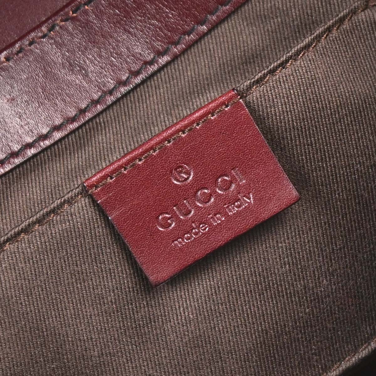 Gucci Bordeaux GG Canvas Horsebit Handbag