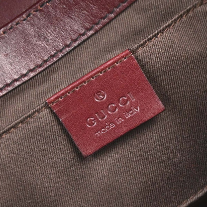 Gucci Bordeaux GG Canvas Horsebit Handbag
