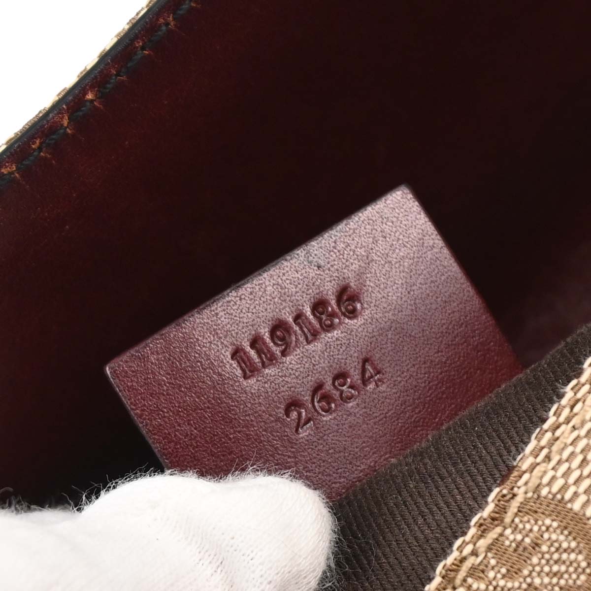 Gucci Bordeaux GG Canvas Horsebit Handbag