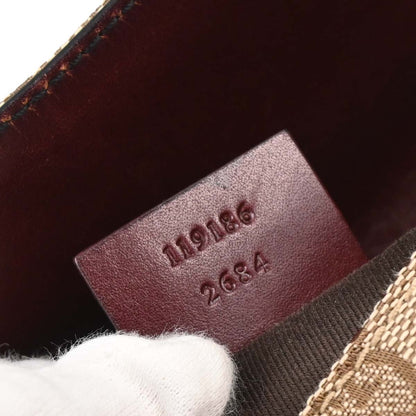 Gucci Bordeaux GG Canvas Horsebit Handbag