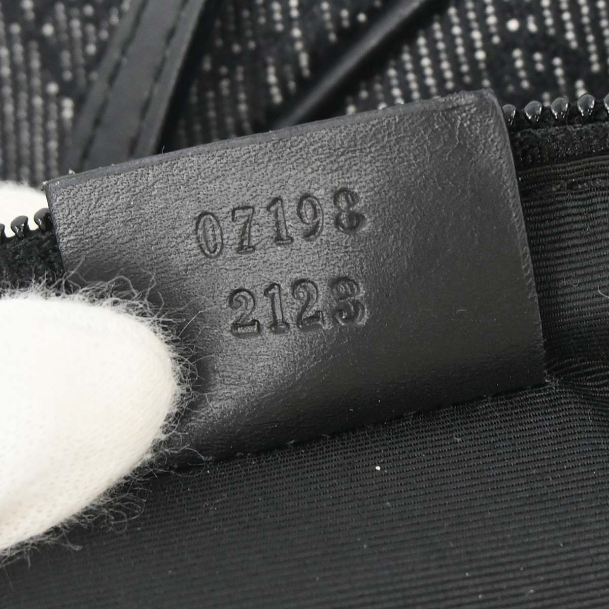Gucci Black Canvas GG Handbag