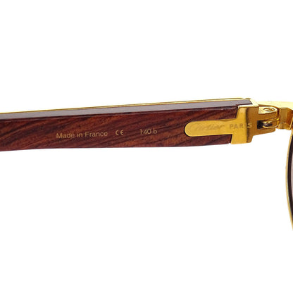 Cartier Sunglasses Eyewear Brown 53□22 140b Small Good