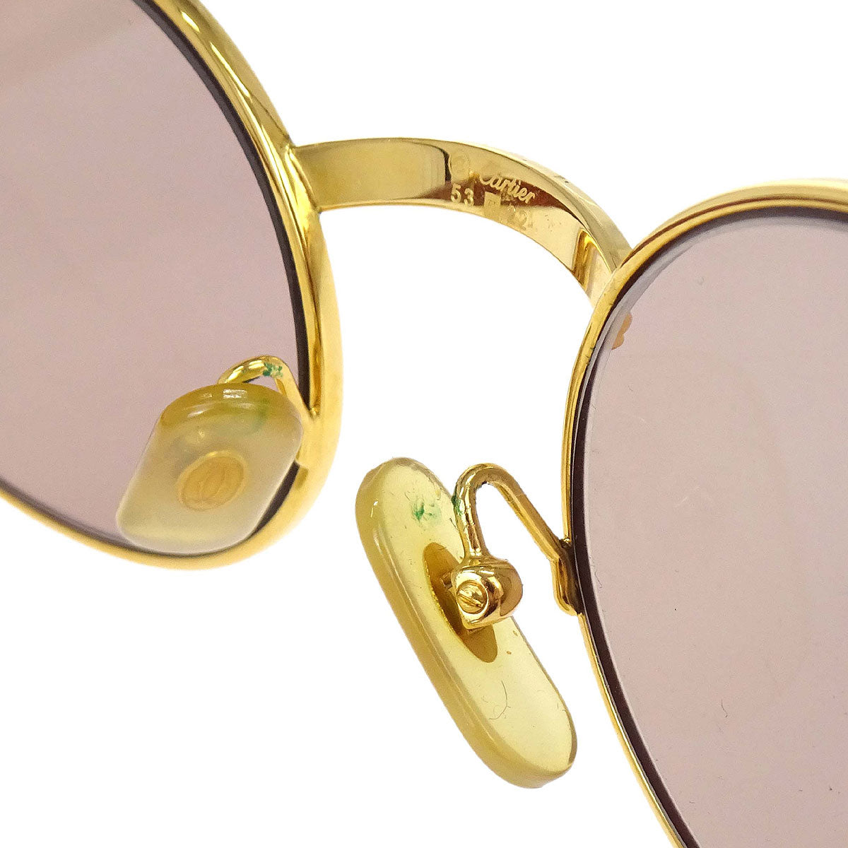 Cartier Sunglasses Eyewear Brown 53□22 140b Small Good