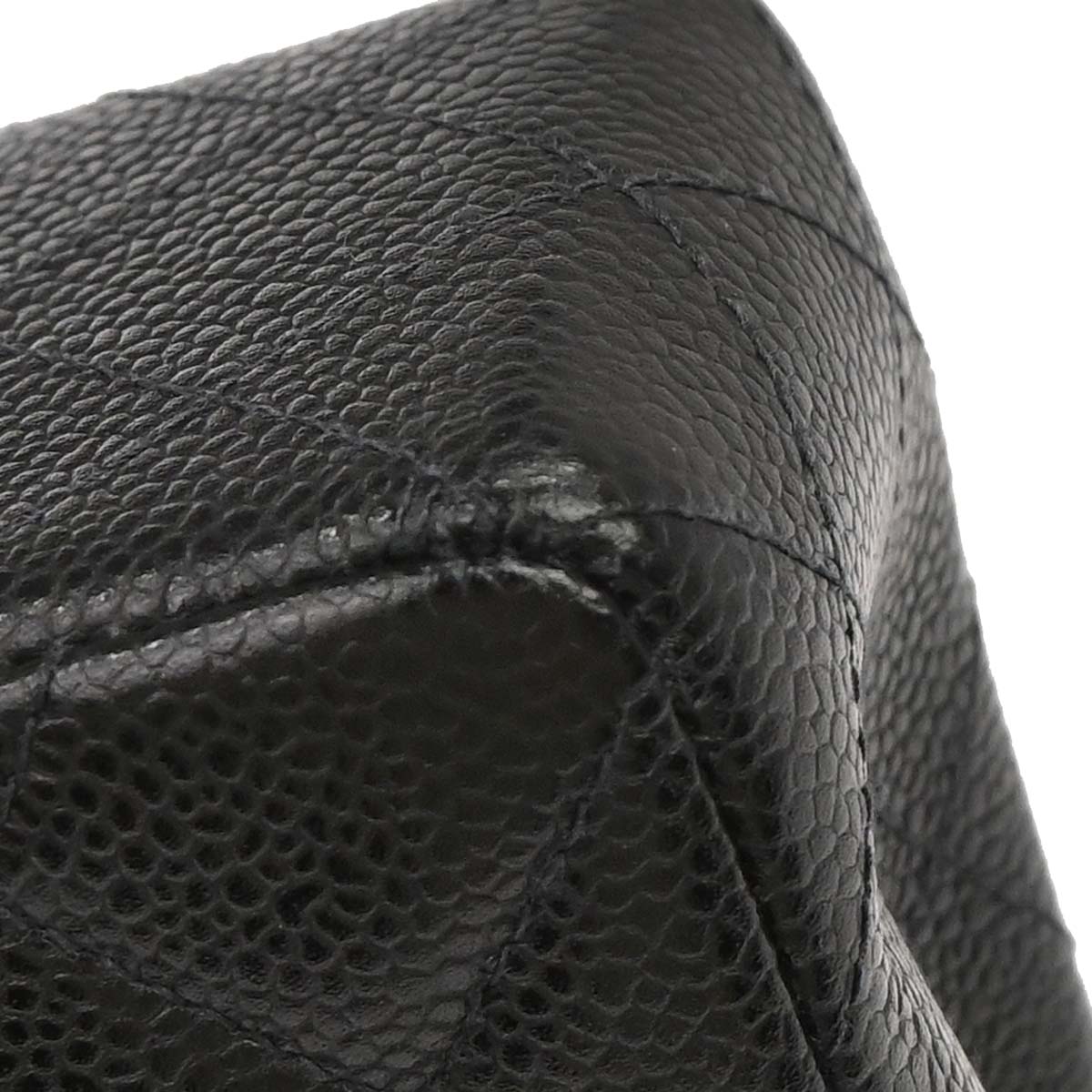 Chanel 2002-2003 Black Caviar Skin Small Classic Double Flap Shoulder Bag
