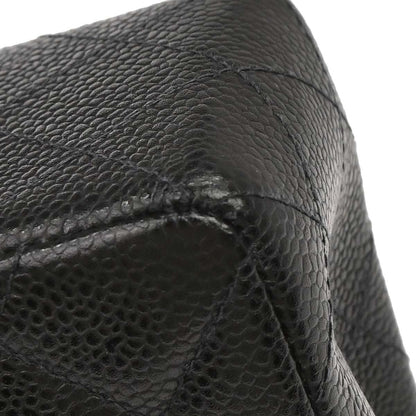 Chanel 2002-2003 Black Caviar Skin Small Classic Double Flap Shoulder Bag