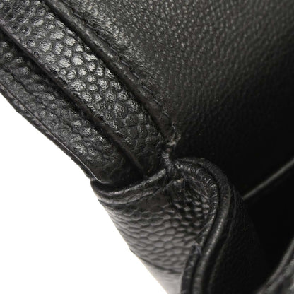 Chanel 2002-2003 Black Caviar Skin Small Classic Double Flap Shoulder Bag