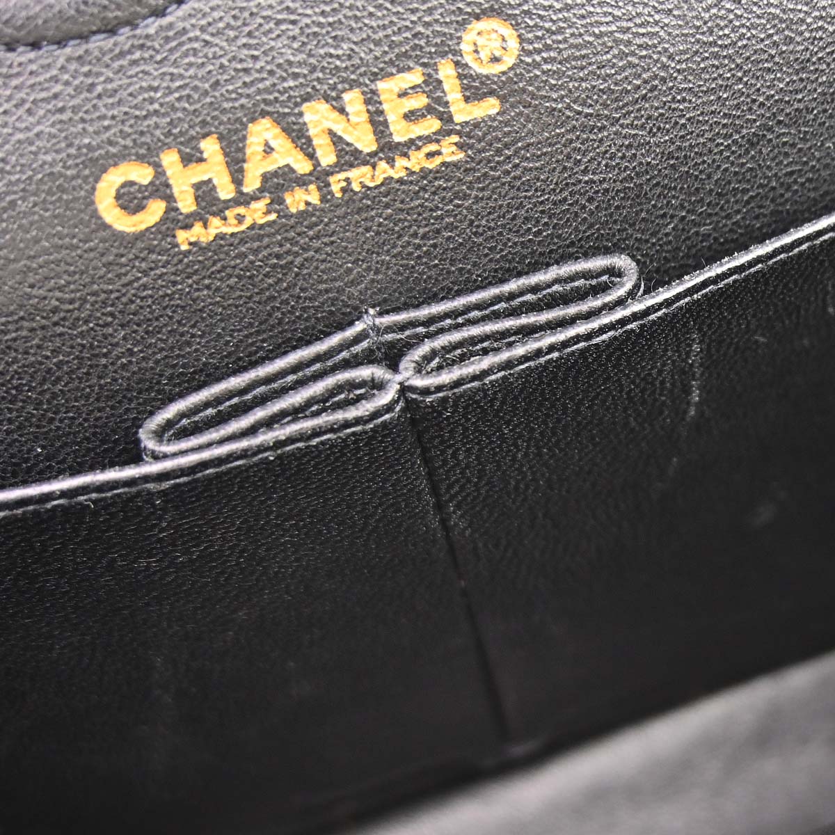Chanel 2002-2003 Black Caviar Skin Small Classic Double Flap Shoulder Bag