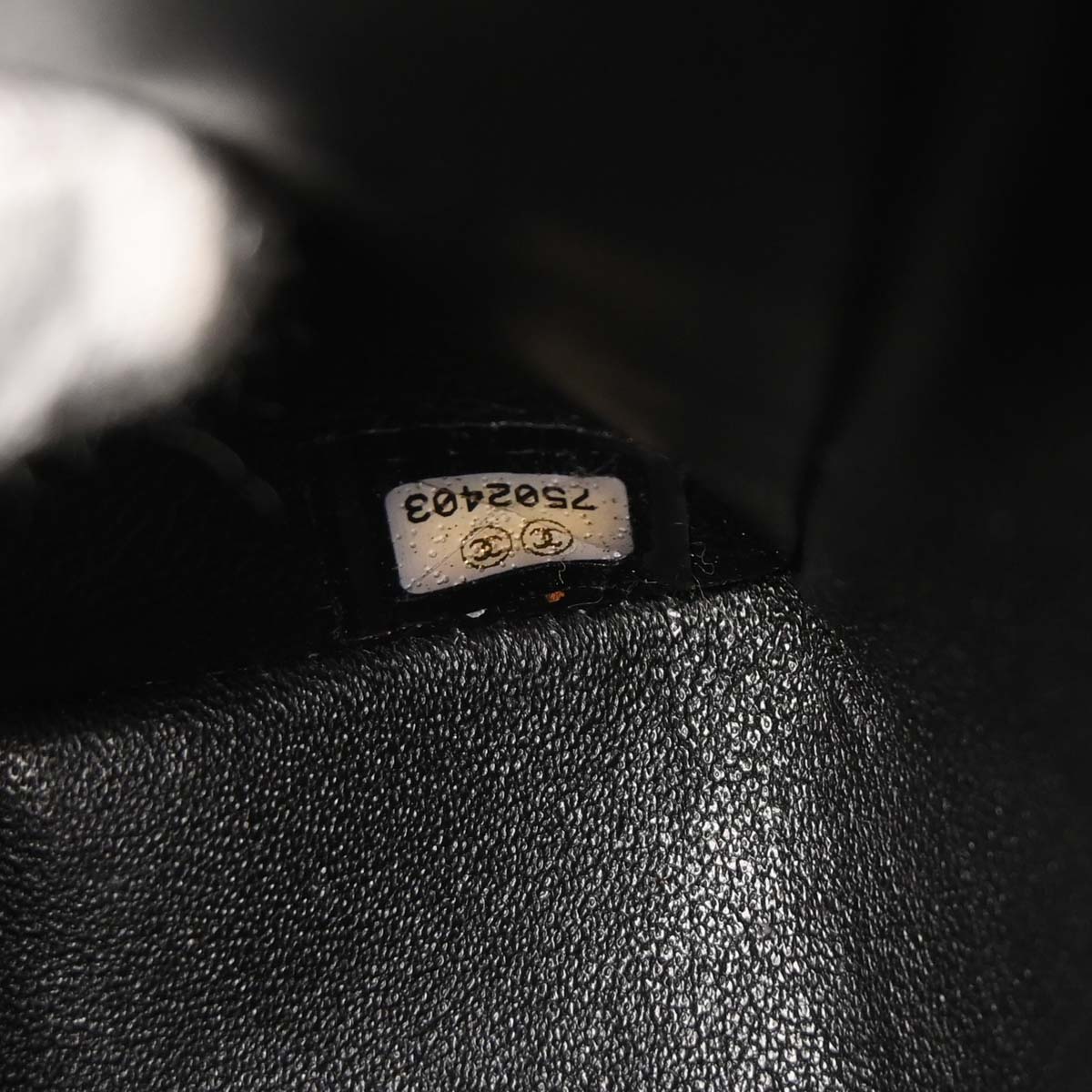 Chanel 2002-2003 Black Caviar Skin Small Classic Double Flap Shoulder Bag