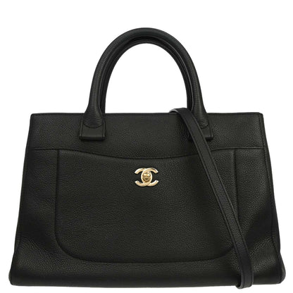 Chanel 2017 Black Neo Executive Tote 2way Shoulder Handbag
