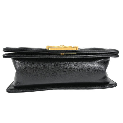 Boy Chanel 2019 Black Caviar Skin Small Chain Shoulder Bag