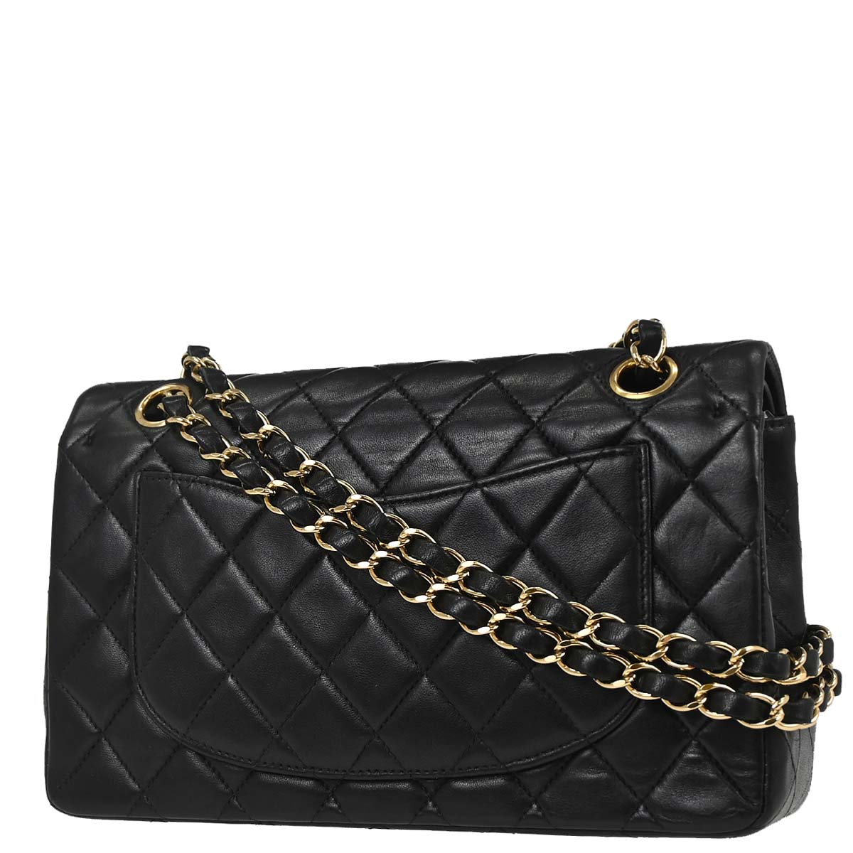 Chanel Black Lambskin Small Classic Double Flap Shoulder Bag