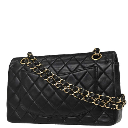 Chanel Black Lambskin Small Classic Double Flap Shoulder Bag