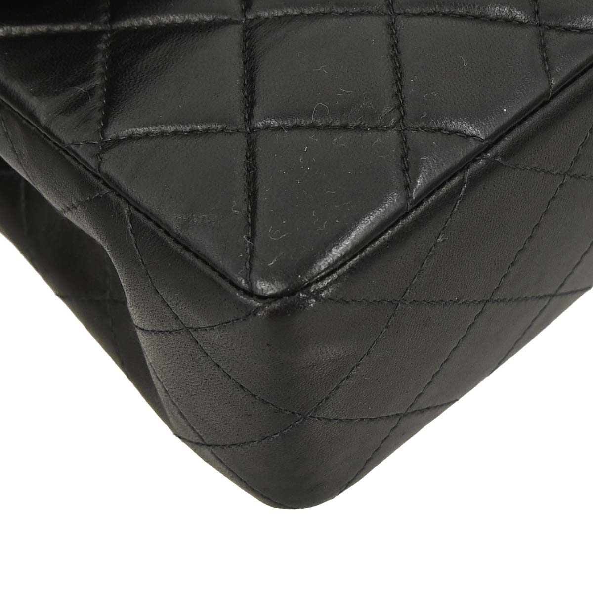 Chanel Black Lambskin Small Classic Double Flap Shoulder Bag