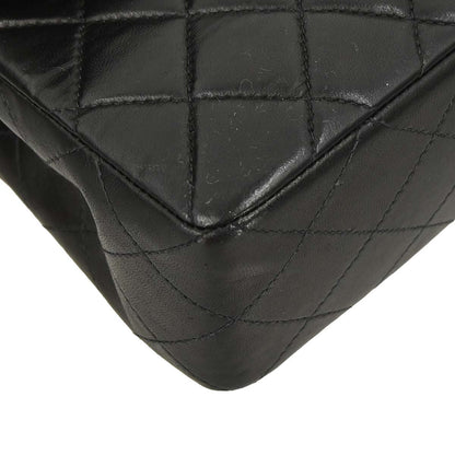 Chanel Black Lambskin Small Classic Double Flap Shoulder Bag