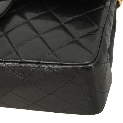 Chanel Black Lambskin Small Classic Double Flap Shoulder Bag